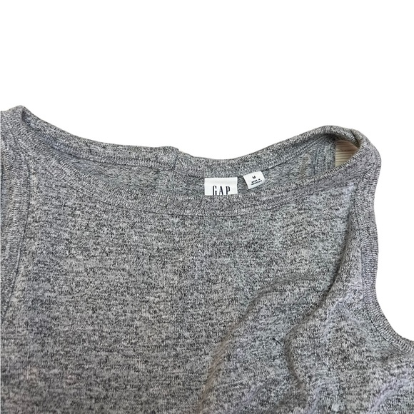 Gap soft spun grey marle women's sleeveless wide leg romper size M - Picture 3 of 9